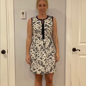 Navy & White A-Line Dress